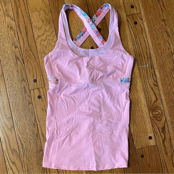 Lululemon stuff Your Bra Tank II in Bleached Coral / Flowabunga Mini Multi - Picture 4 of 8